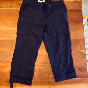 Navy Joe Fresh Cargo Pants With Adjustable Pant Leg